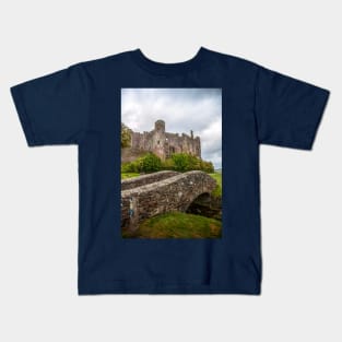 Laugharne Castle And Bridge, Carmarthenshire, Wales Kids T-Shirt